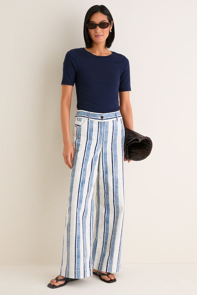 Blue Stripe Pascal Pant