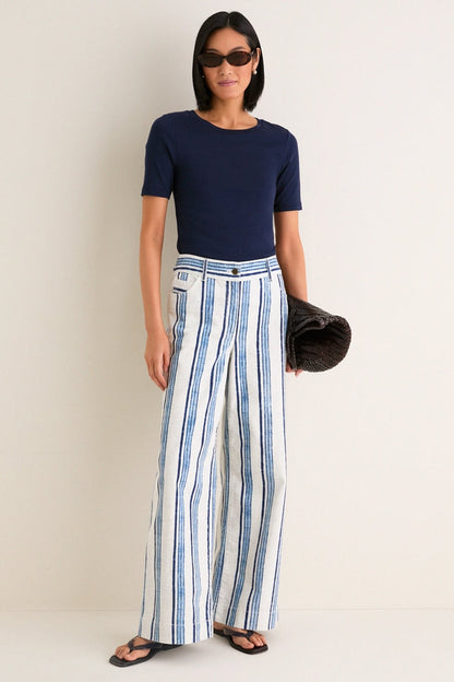 Blue Stripe Pascal Pant