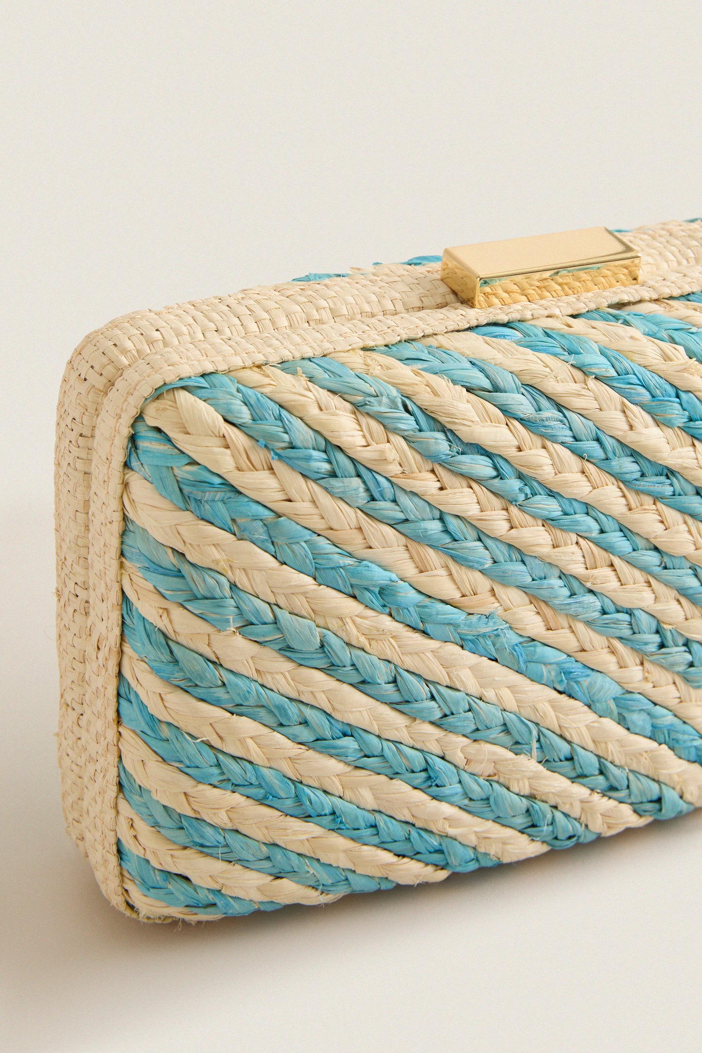 Blue and Natural Carmen Clutch