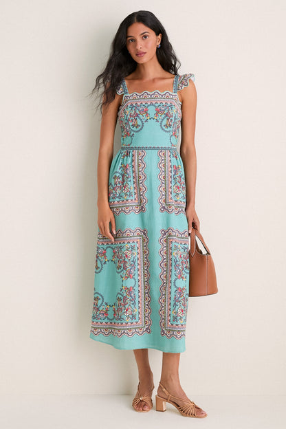 Bleura Print Veronique Midi Dress