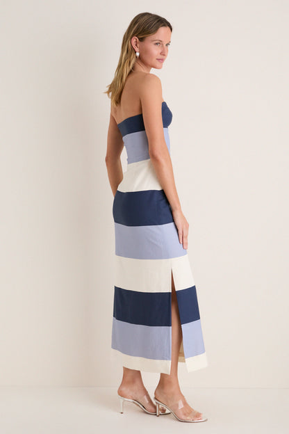 Blue Stripes Sono Maxi Dress
