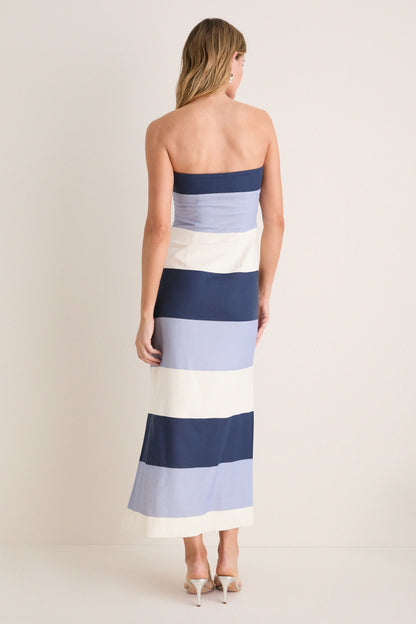 Blue Stripes Sono Maxi Dress
