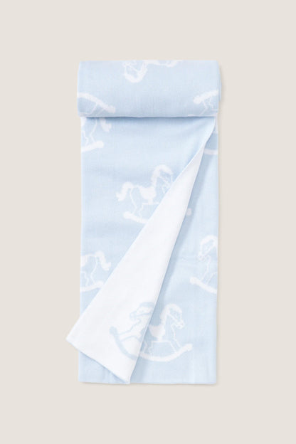 Blue Rocker Knit Blanket