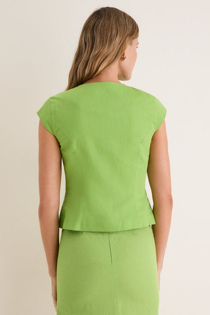 Apple Connie Linen Mix Top