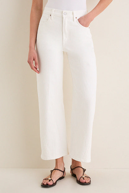 Antique White Kyra High Rise Bowed Ankle