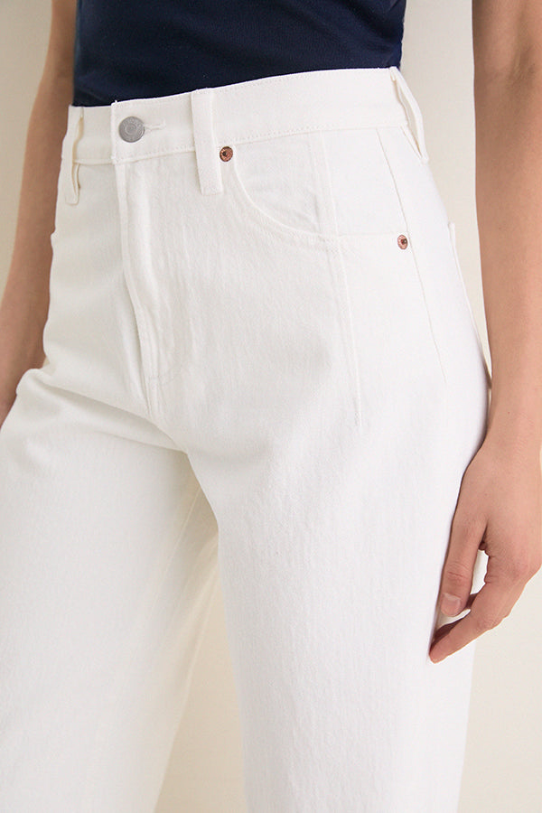 Antique White Kyra High Rise Bowed Ankle