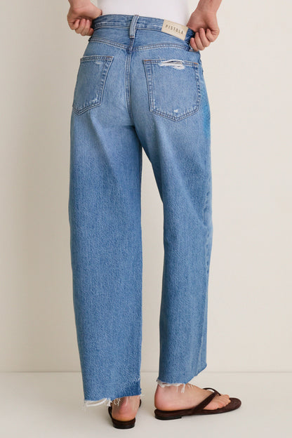 Ablaze High Rise Bowed Wide Leg Tate Crop