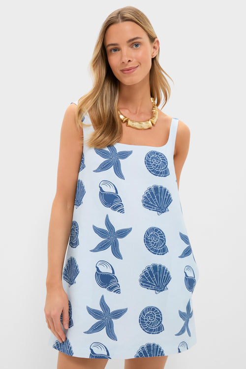 Blue Shell Cappie Mini Dress