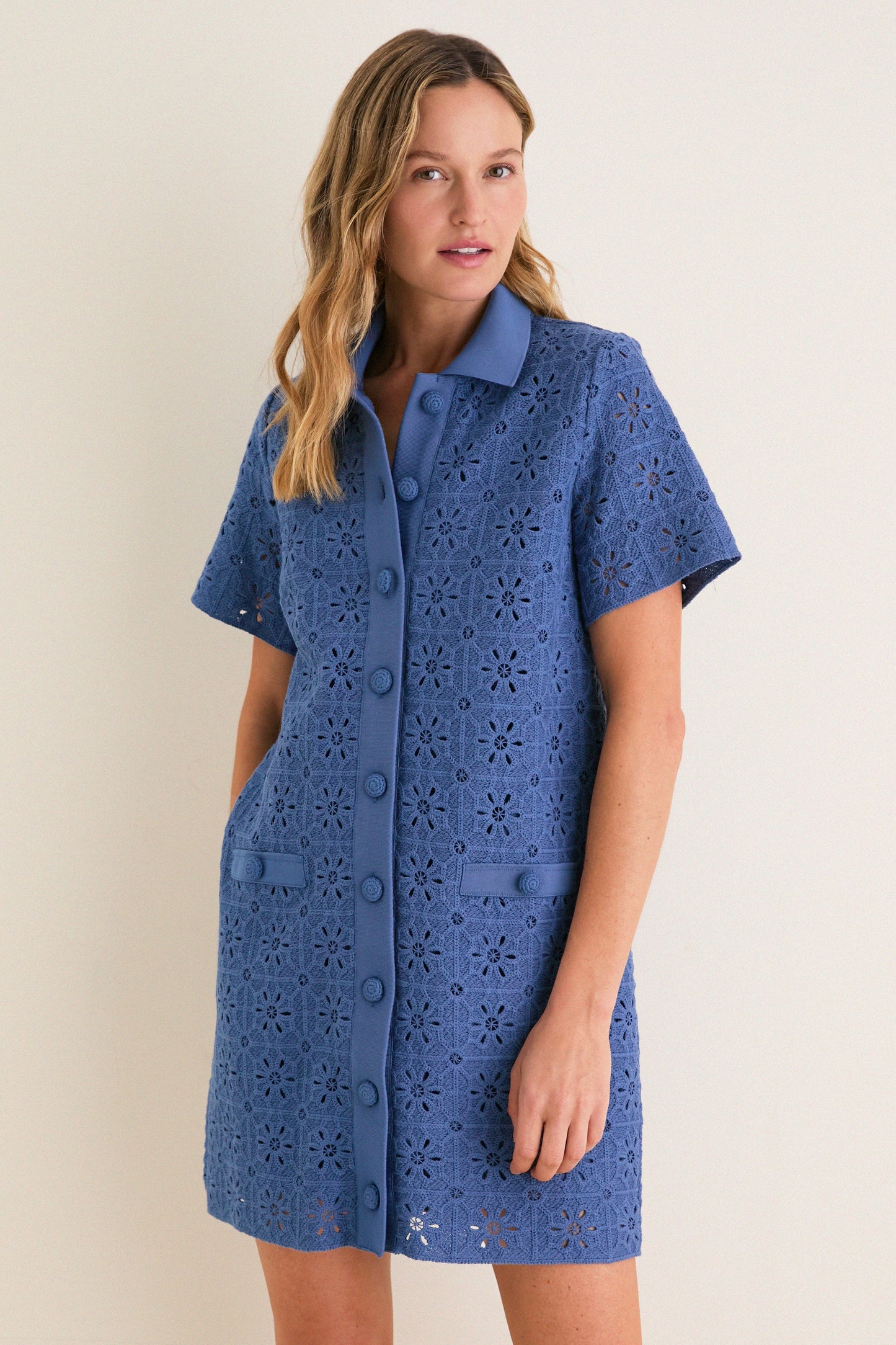 Allure Crochet Tile Jeanine Shift Dress