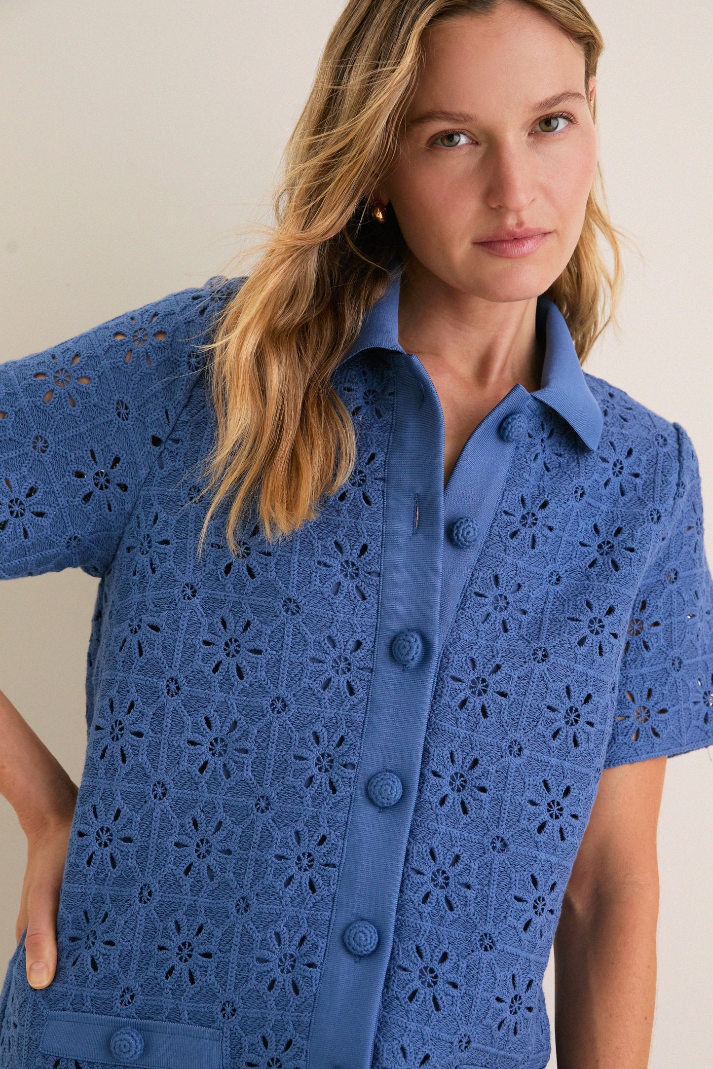 Allure Crochet Tile Jeanine Shift Dress