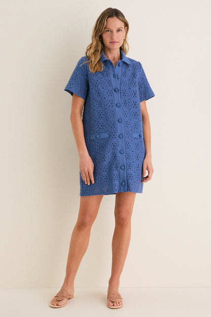 Allure Crochet Tile Jeanine Shift Dress