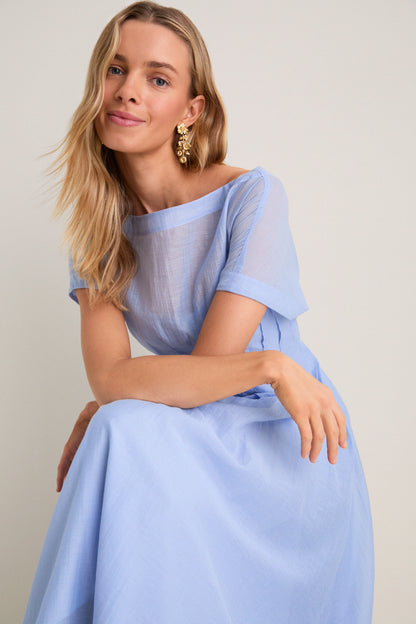 Bluebell Textured Gauze Midi Dress