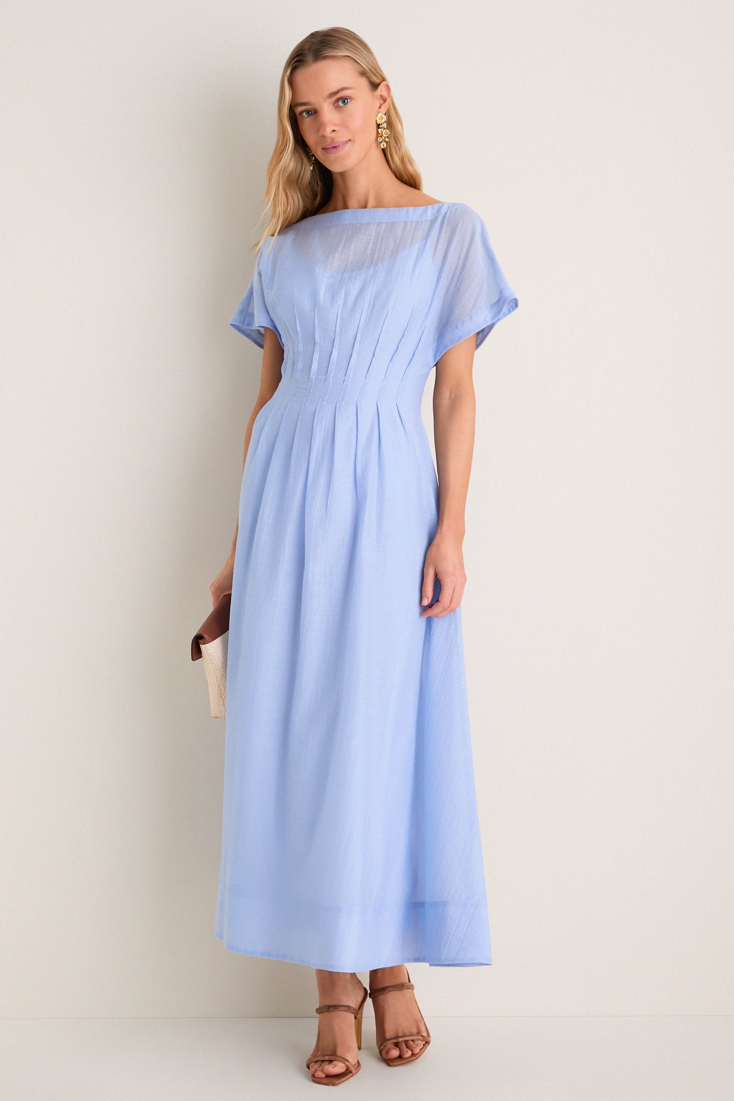 Bluebell Textured Gauze Midi Dress