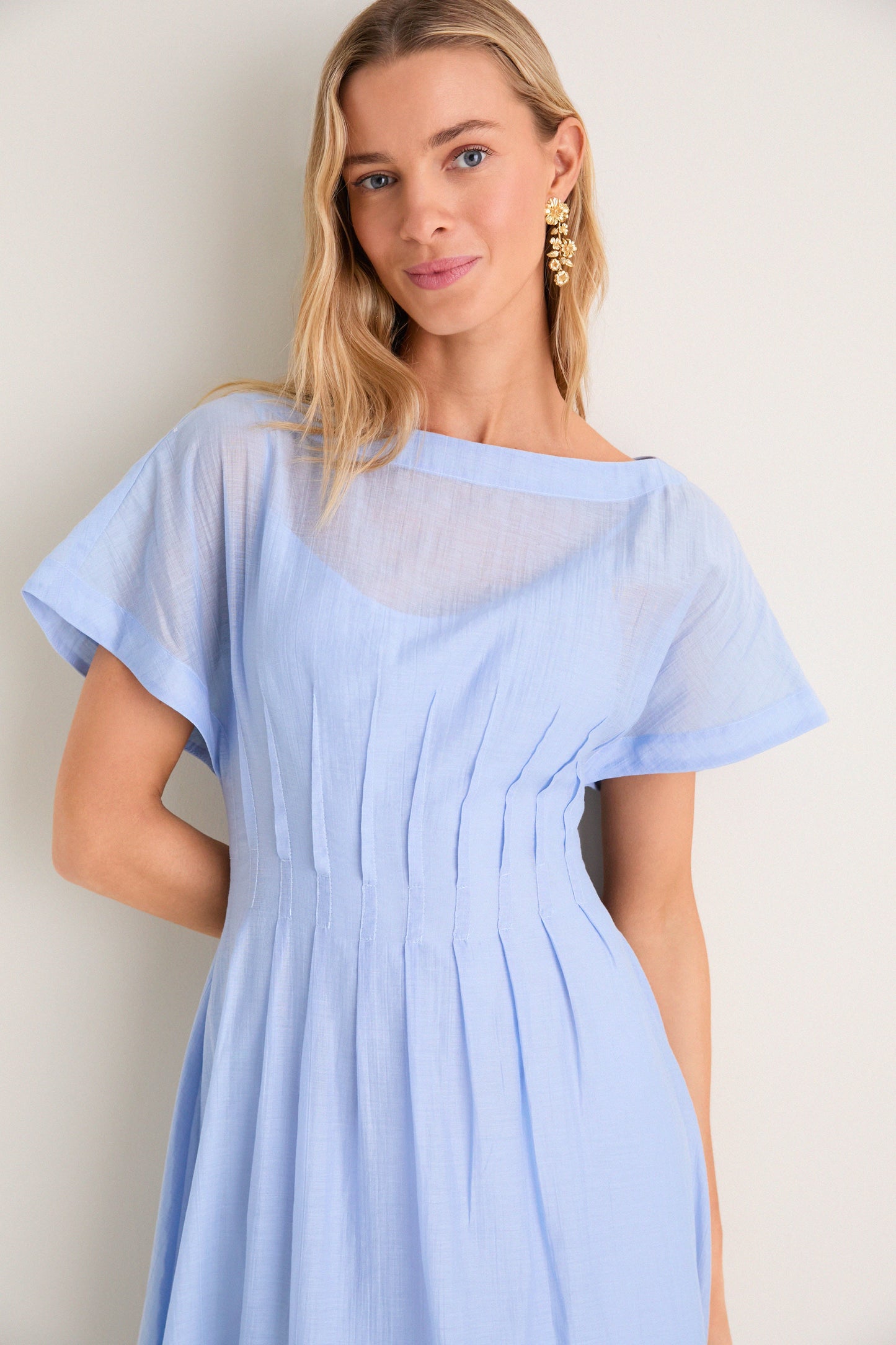 Bluebell Textured Gauze Midi Dress