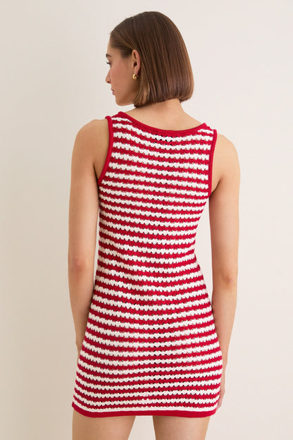 Avenue Stripe Knit Michaels Mini Dress