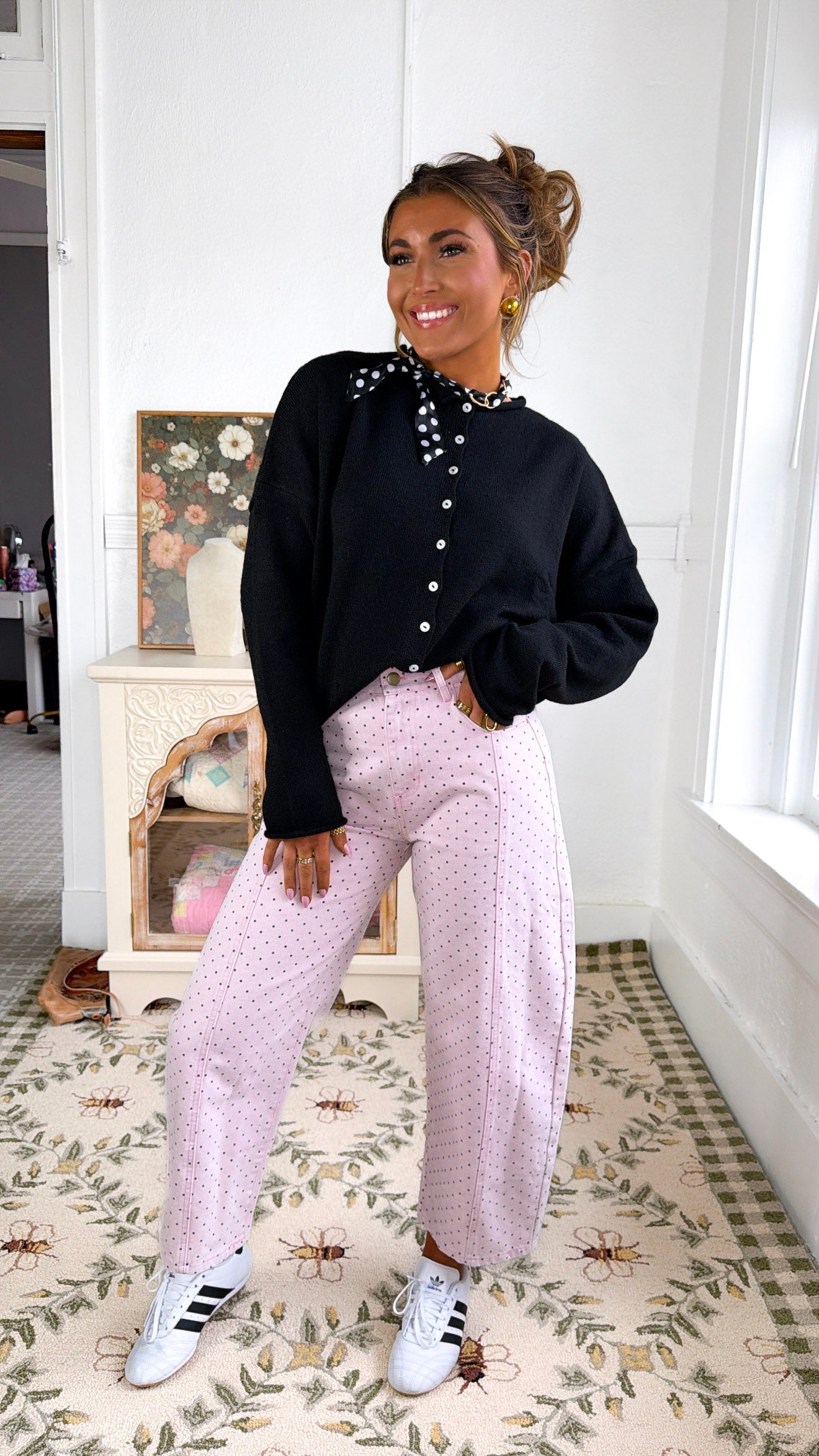 Penelope Knit Cardigan, Black