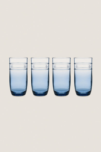 Blue Isabella Acrylic Large Tumbler Set of 4