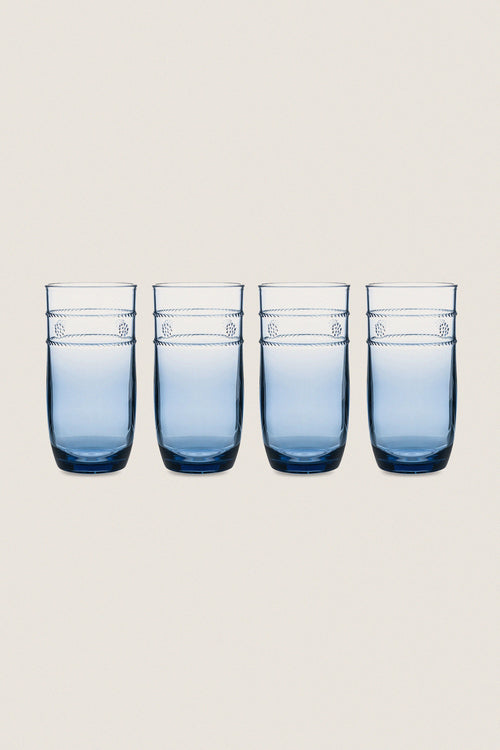 Blue Isabella Acrylic Large Tumbler Set of 4