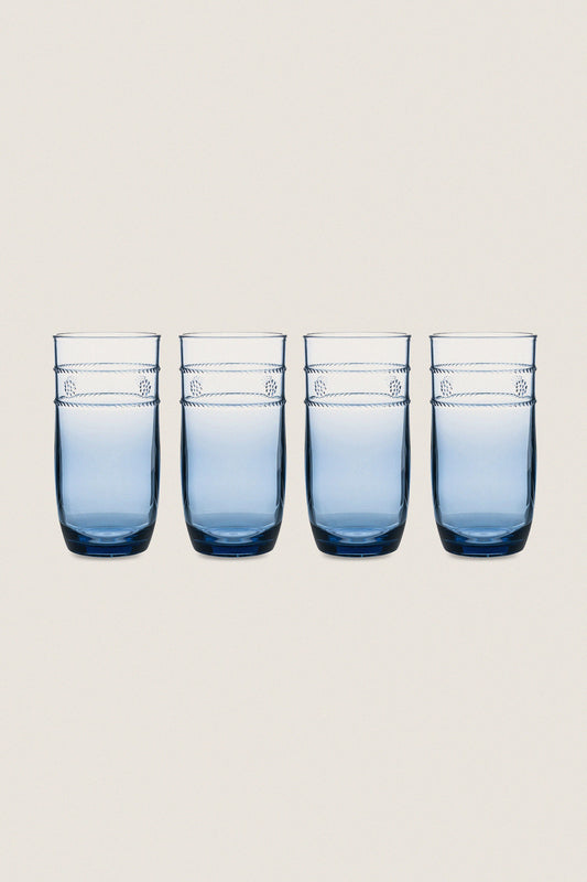Blue Isabella Acrylic Large Tumbler Set of 4