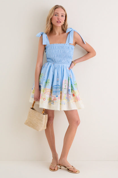Blue Pink Multi Dawn Mini Dress