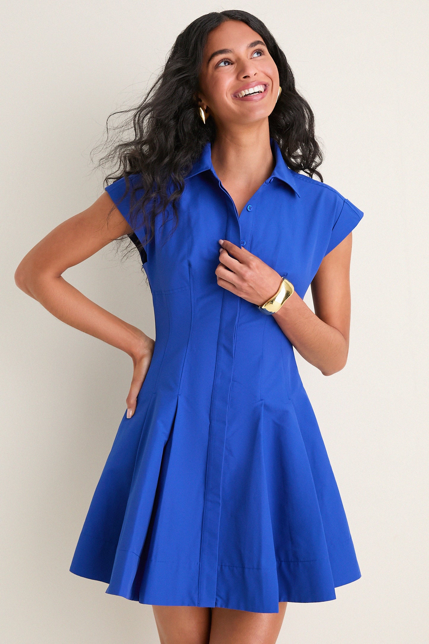 Blueberry Clemmie Cotton Mini Dress