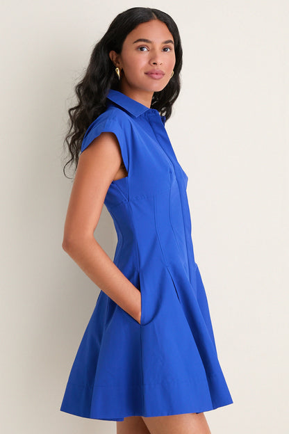 Blueberry Clemmie Cotton Mini Dress