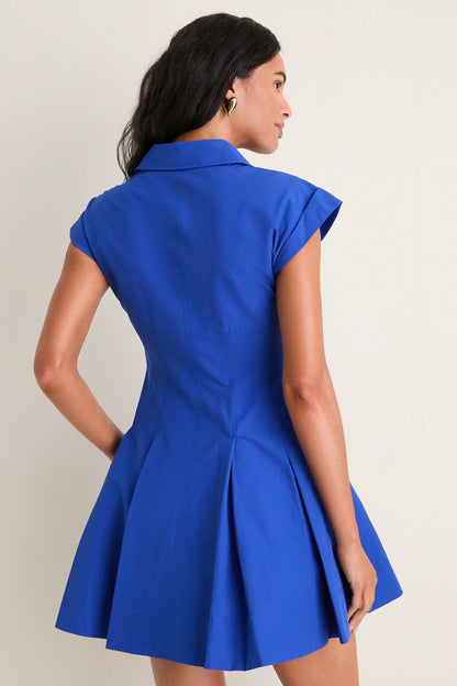 Blueberry Clemmie Cotton Mini Dress