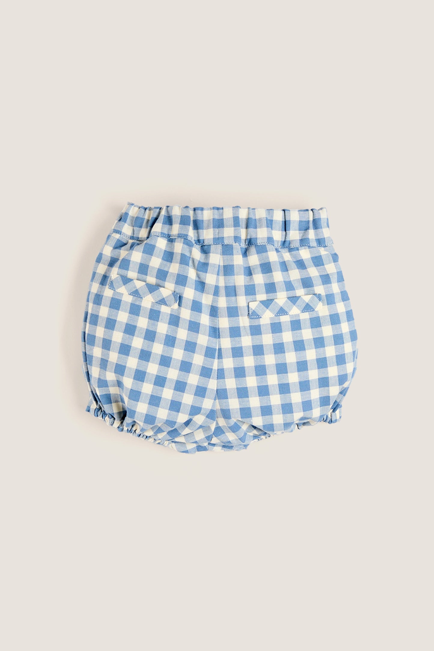 Blue Gingham Elasticated Shorts