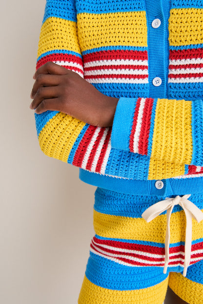 Blue Multi Stripe Tammy Cardigan