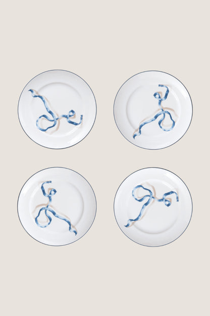 Blue Ribbon Dessert Plates (Set of 4)