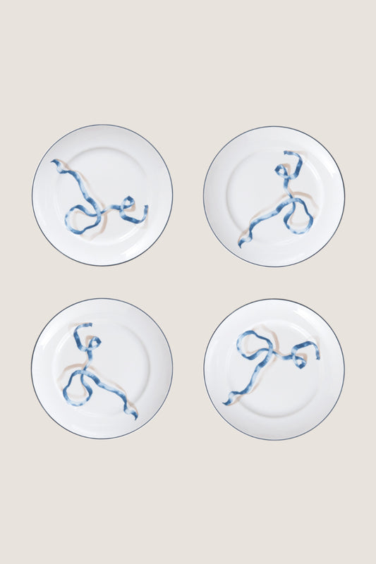 Blue Ribbon Dessert Plates (Set of 4)