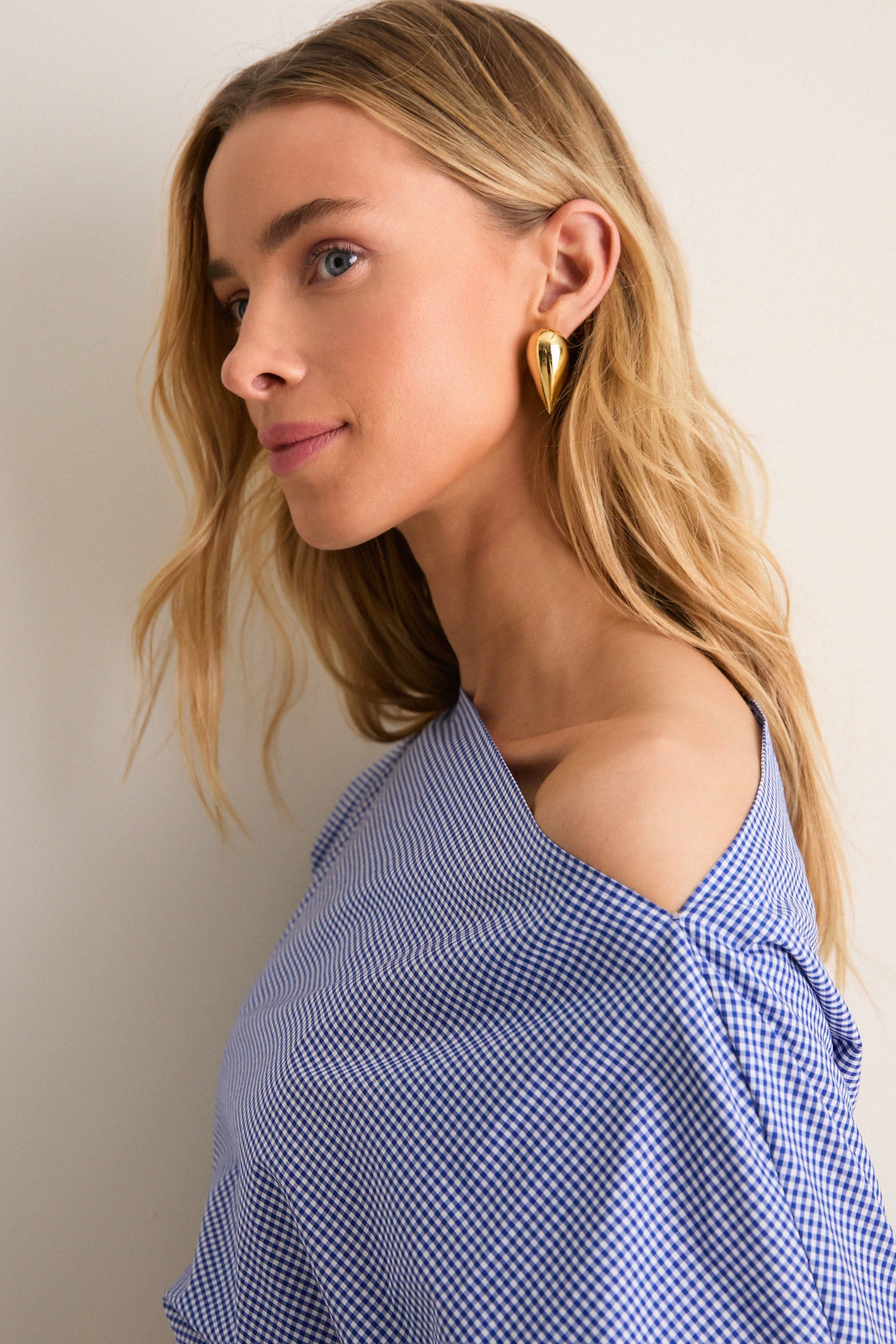 Blue Microvichy Ezra Dress