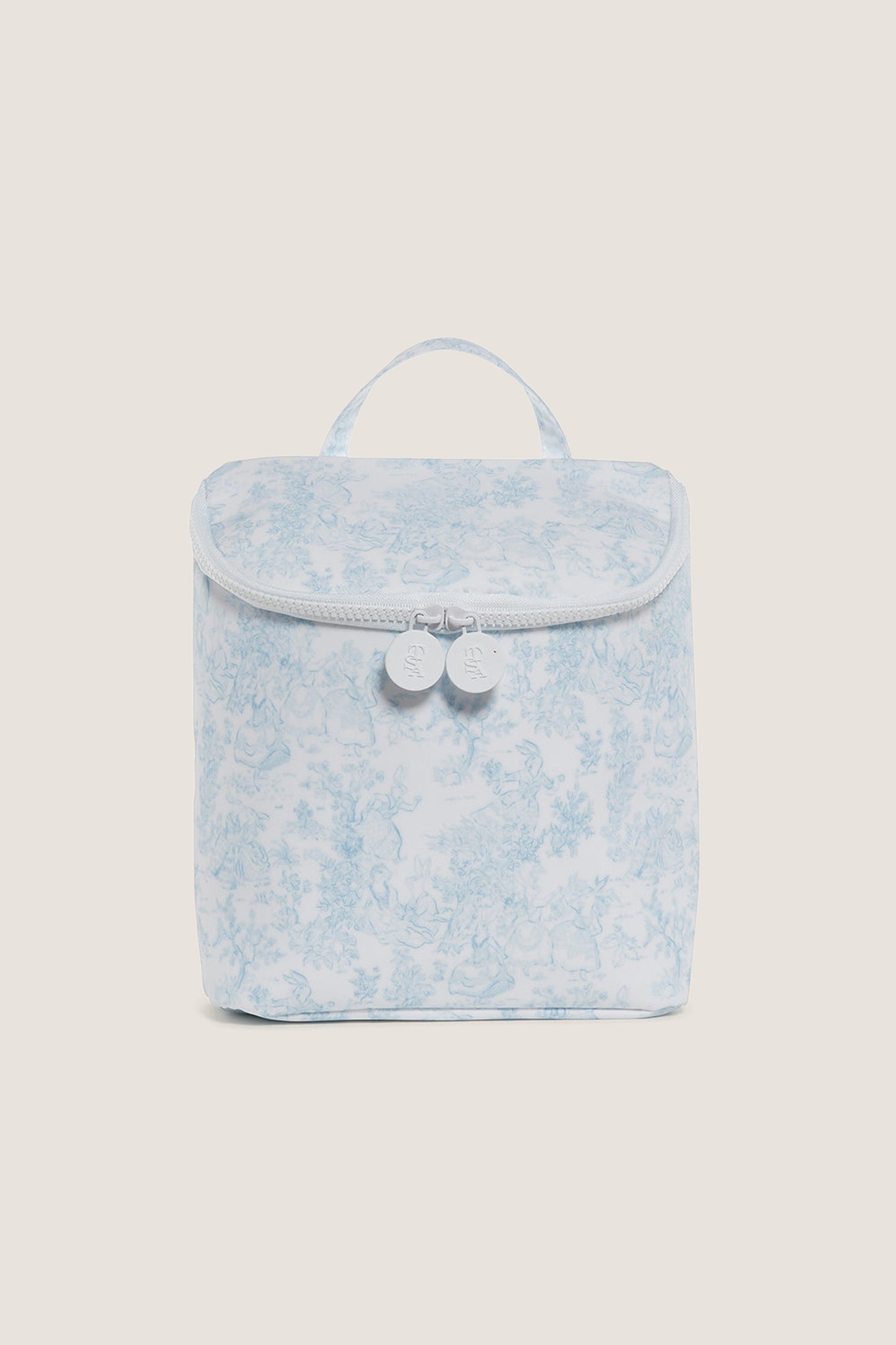 Blue Bunny Toile Take Away Insulated Lunch Bag