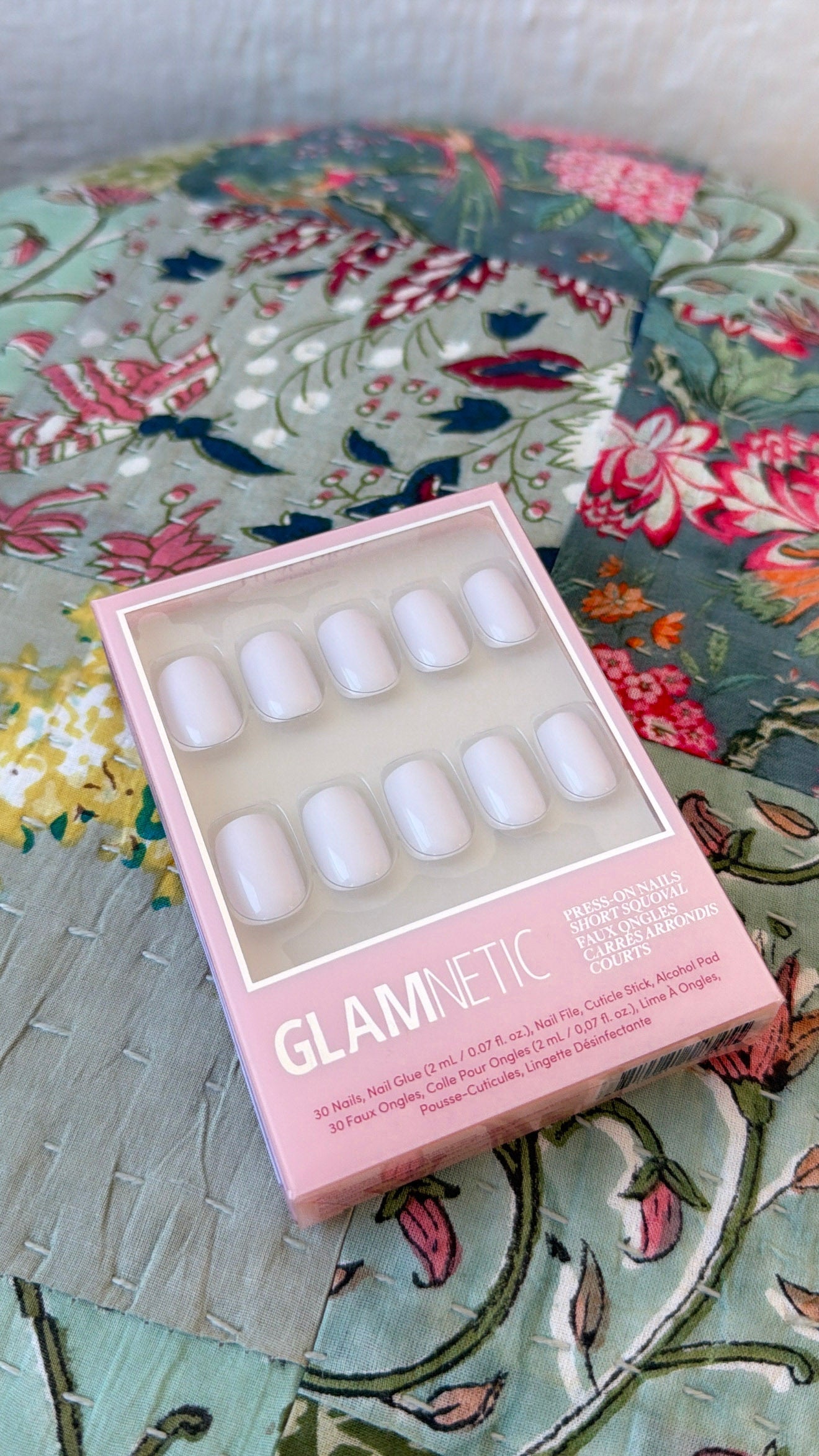 Lilac Gray Press-On Nails | Short Squoval Solid Holiday