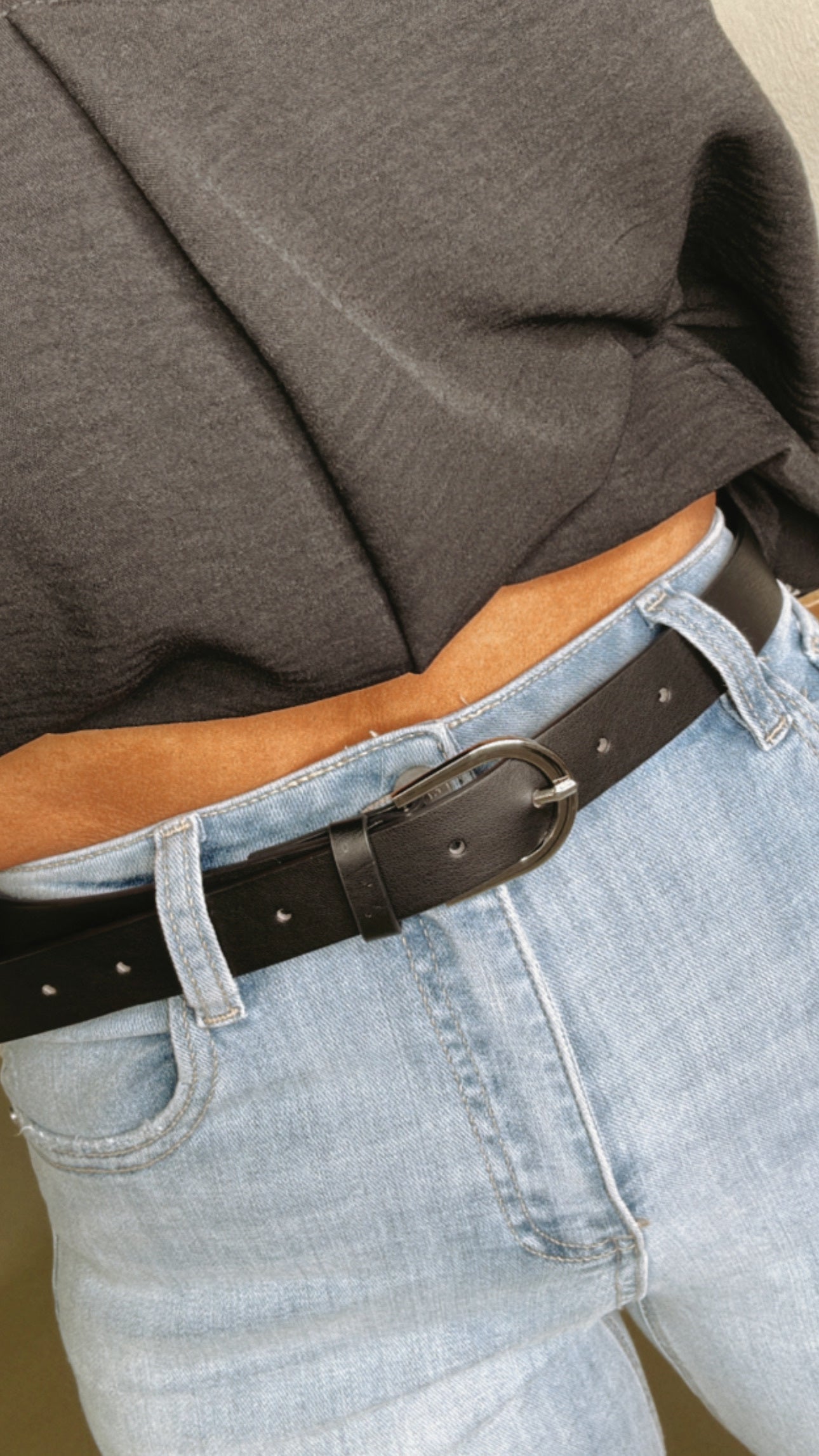 Daily Wear Belt, Black W Silver Buckle