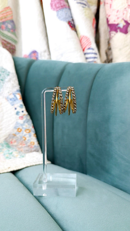 Double The Sparkle Hoop Earring