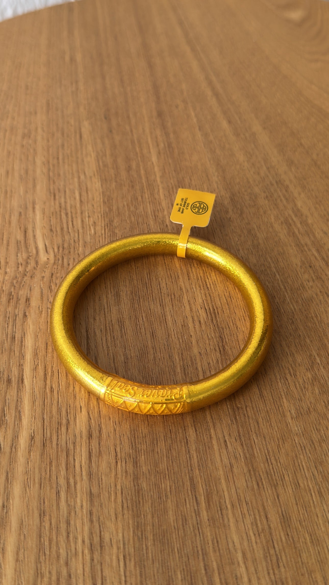BuDhaGirl: Gold Tzubbie All Weather Bangle-(awb)- Serenity Prayer