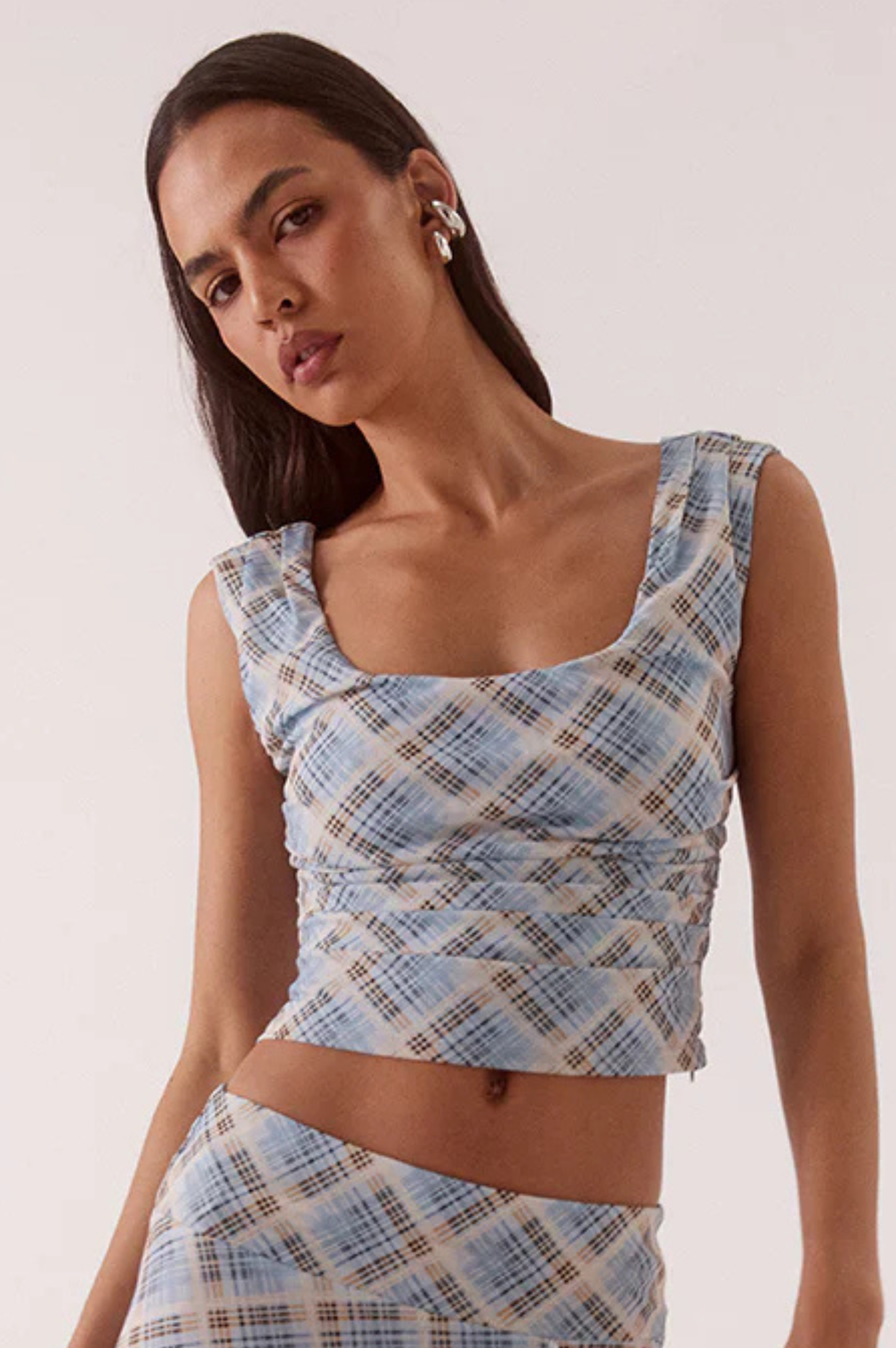 Novalyn Plaid Top