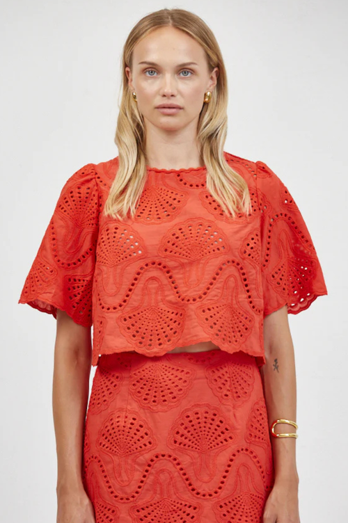 Cannes Eyelet Top