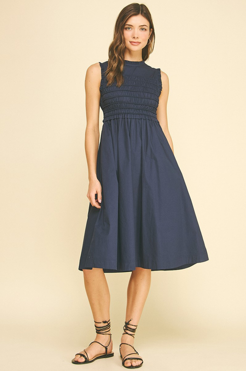 Jane Smocking Midi Dress