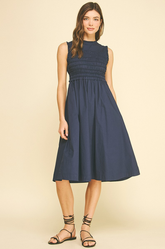 Jane Smocking Midi Dress