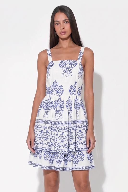 Cassidy Embroidery Mini Dress