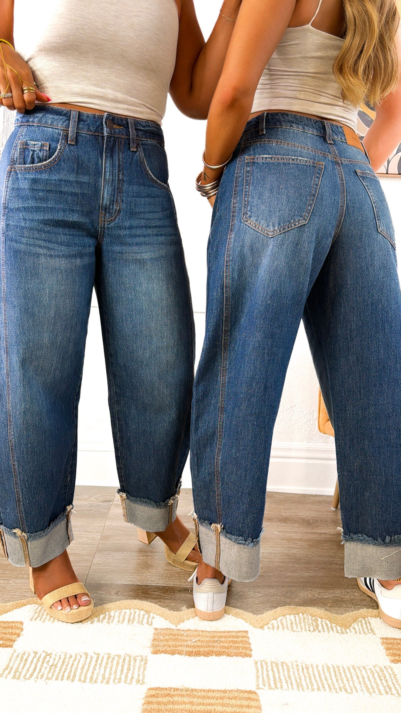 Canvas Curve Barrel Denim, Dark Wash
