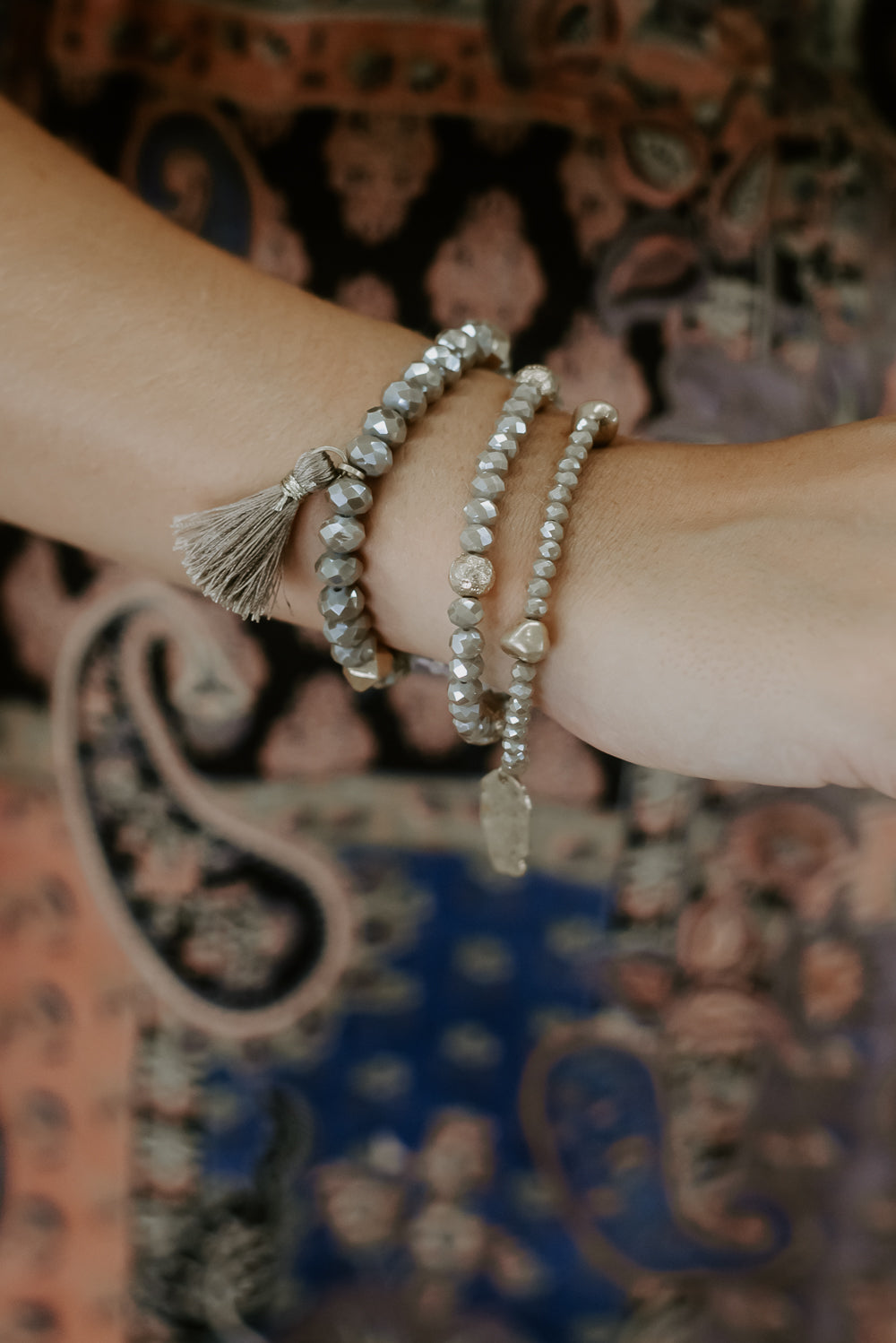 Level Up Bracelet Stack, Grey
