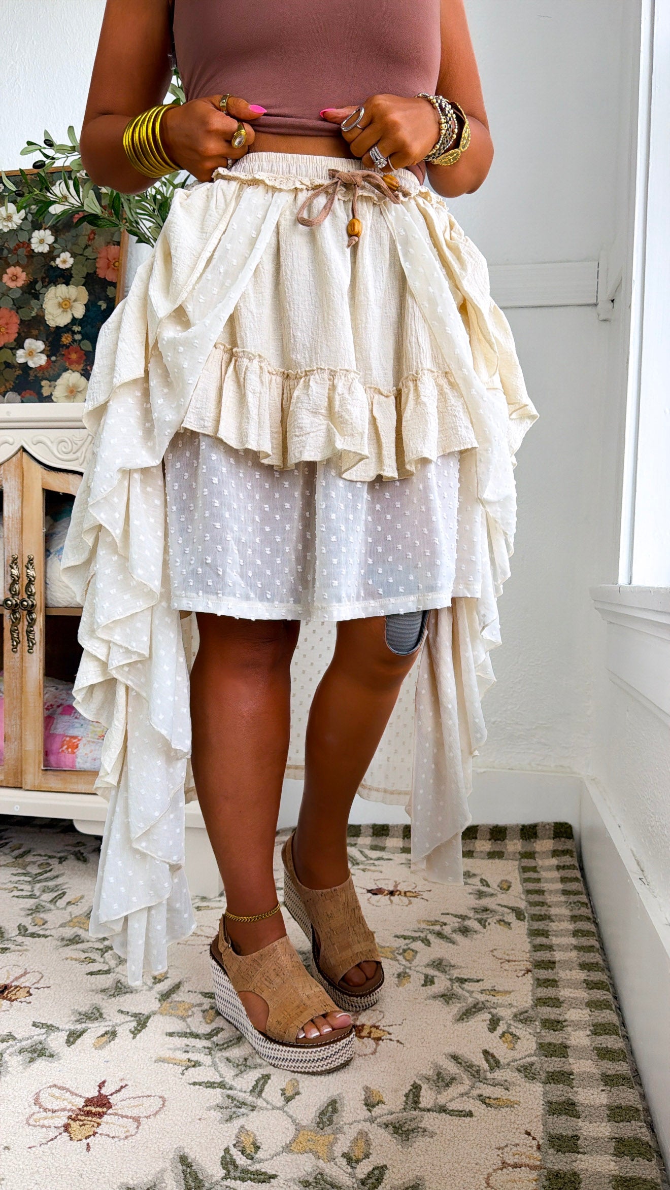 Layered Love Skirt, Ivory