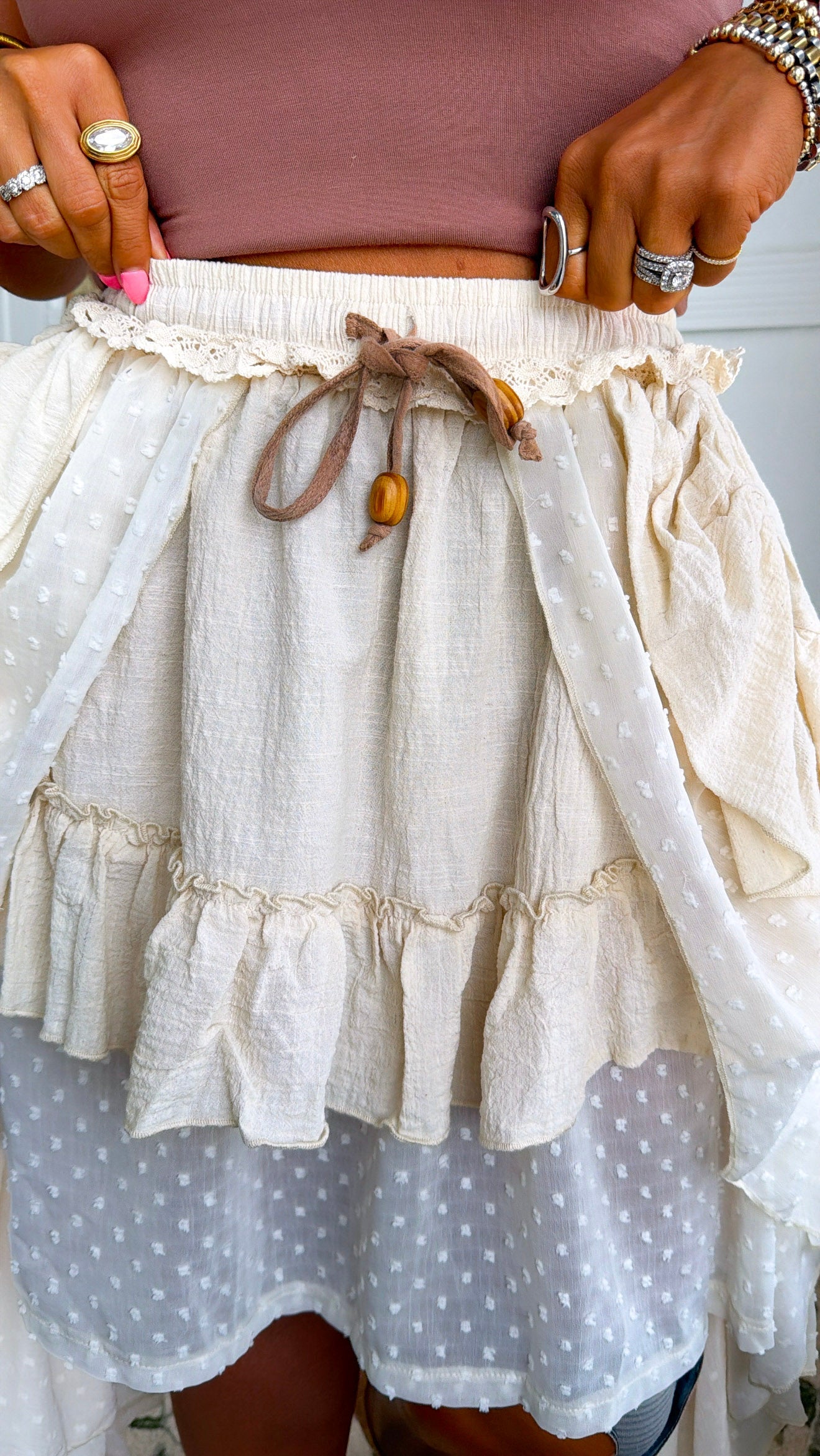 Layered Love Skirt, Ivory