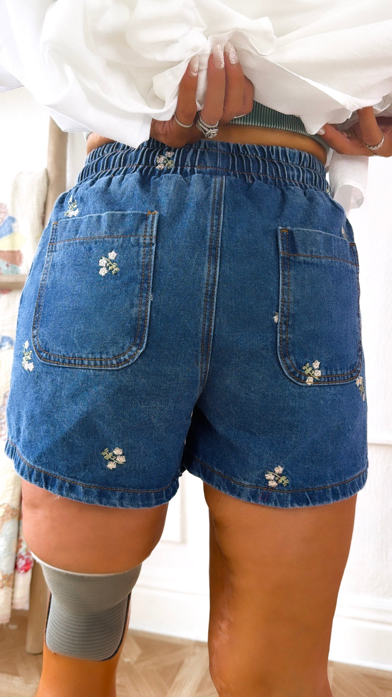 Petal Creek Denim Shorts, Medium