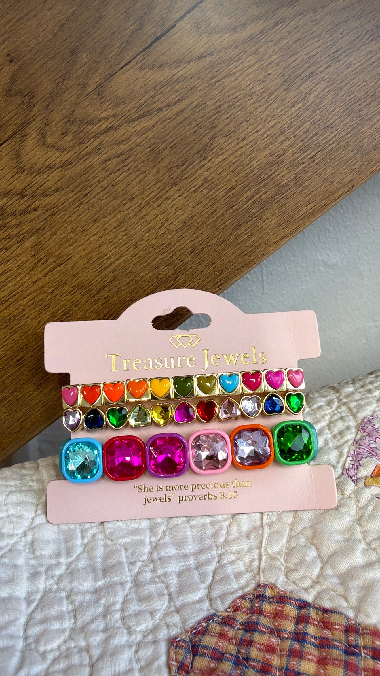 Rainbow Hearts Bracelet Stack