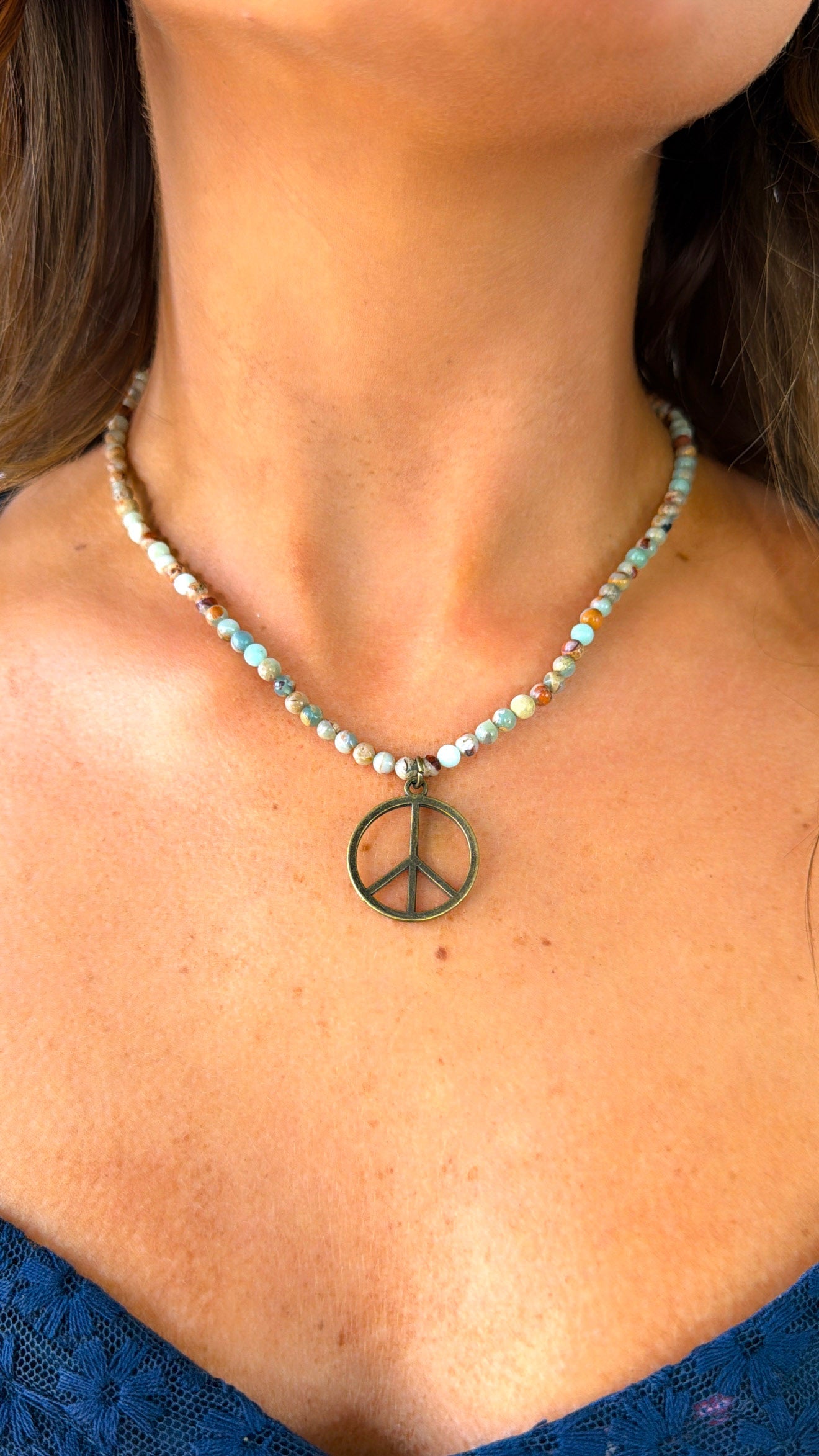 Peace Imperial Necklace, Jasper