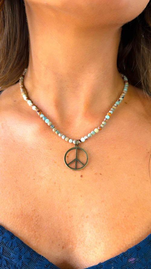 Peace Imperial Necklace, Jasper